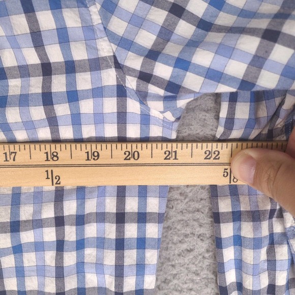 Nat Nast Shirt Mens Large White Blue Plaid Long Sleeve Button Down Cotton Blend - Picture 12 of 15